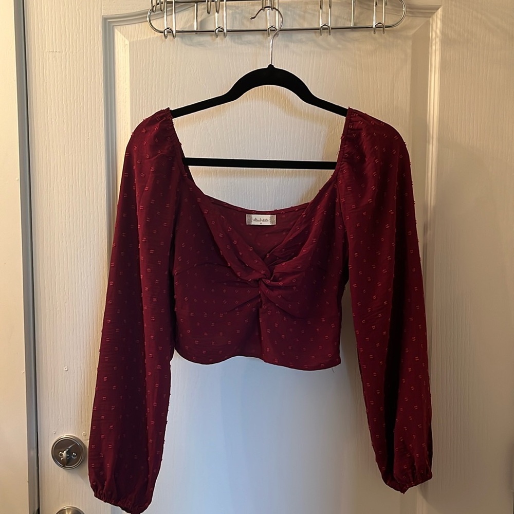 Mahogany cropped blouse, no tags but never worn